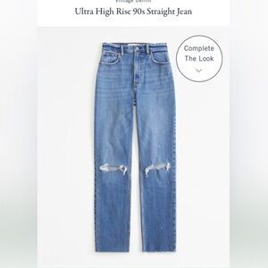 Abercrombie & Fitch Ultra High Rise 90s Straight Jeans